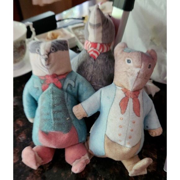 Vintage Toy Work Bean Bag Plush Wind in the Willow Mole Badger Mouse 1981 Ariel - Picture 6 of 6